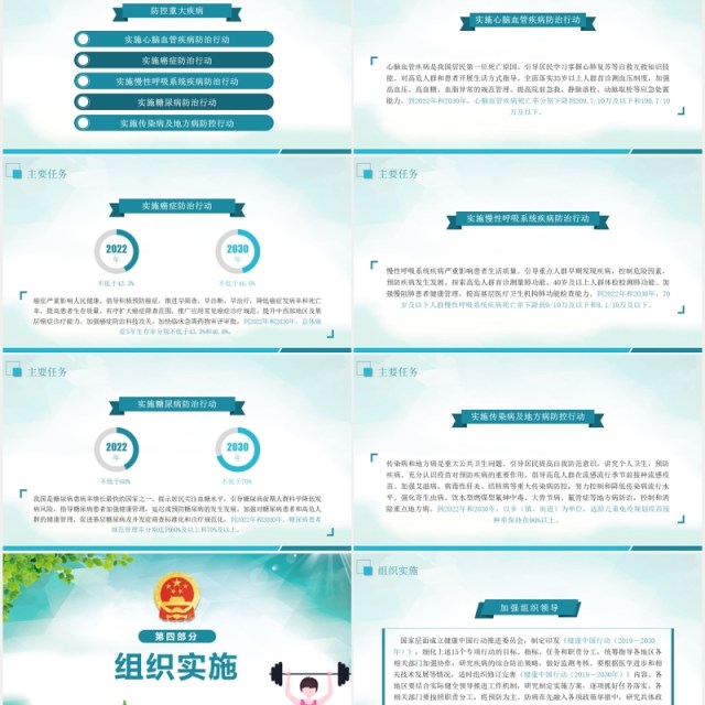 国务院关于实施健康中国行动的意见学习解读党课党建PPT模板 国务院关于实施健康中国行动的意见学习解读党课党建PPT模板