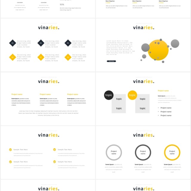 简约公司宣传工作计划报告PPT模板Vinaries Powerpoint Template