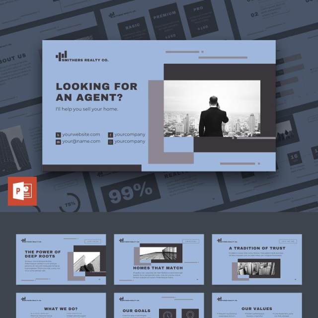 房地产经纪人中介行业PPT版式模板Realtor PowerPoint Presentation Template