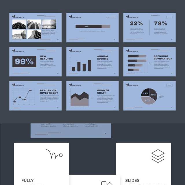 房地产经纪人中介行业PPT版式模板Realtor PowerPoint Presentation Template