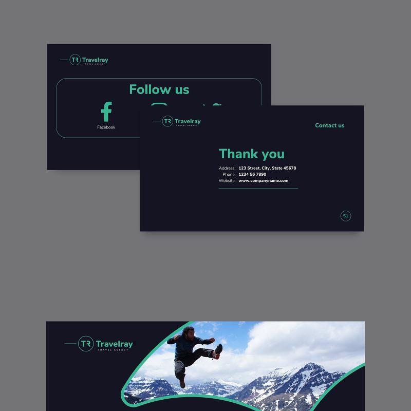 旅游旅行探索商业PPT模板不含照片Tours and Travels PowerPoint Presentation Template