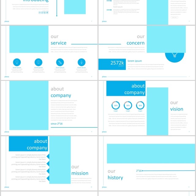 蓝色公司团队个人介绍通用PPT模板plava powerpoint template 蓝色公司团队个人介绍通用PPT模板plava powerpoint template