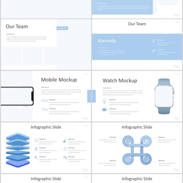 蓝色简约公司简介PPT模板onward powerpoint template