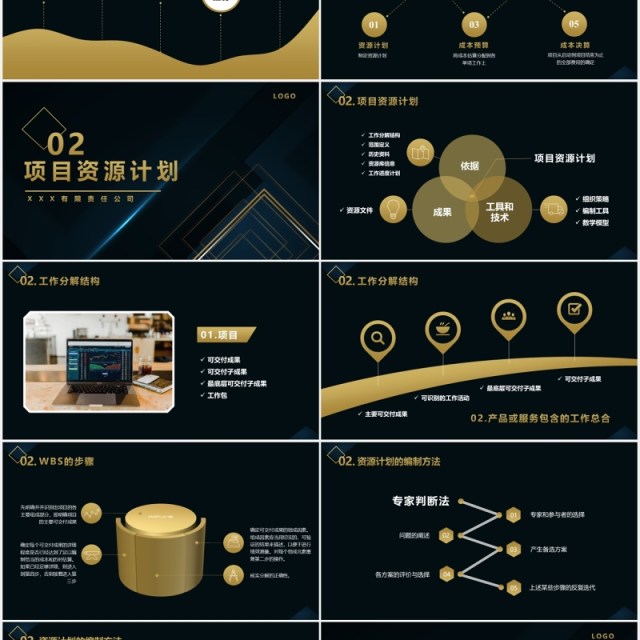 深色项目成本管理控制培训PPT模板