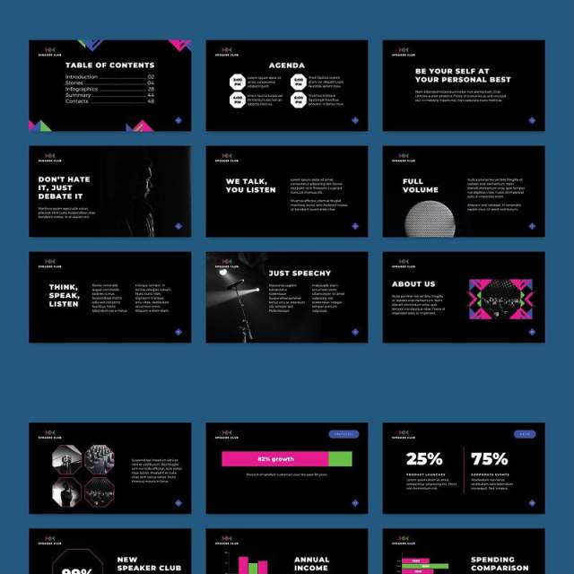 黑色演讲者培训讲师PPT模板不含照片Speaker PowerPoint Presentation Template 黑色演讲者培训讲师PPT模板不含照片Speaker PowerPoint Presentation Template