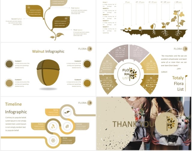 花卉鲜花花店宣传图片排版PPT图表模板Floralist - Powerpoint 花卉鲜花花店宣传图片排版PPT图表模板Floralist - Powerpoint