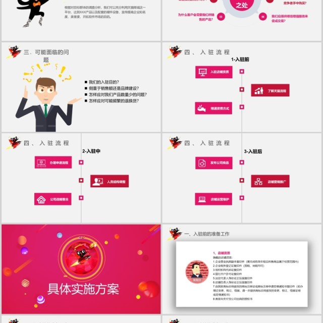 卡通风天猫入驻策划商务课件培训PPT模板 卡通风天猫入驻策划商务课件培训PPT模板