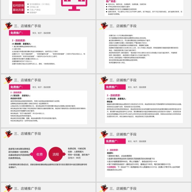 卡通风天猫入驻策划商务课件培训PPT模板 卡通风天猫入驻策划商务课件培训PPT模板