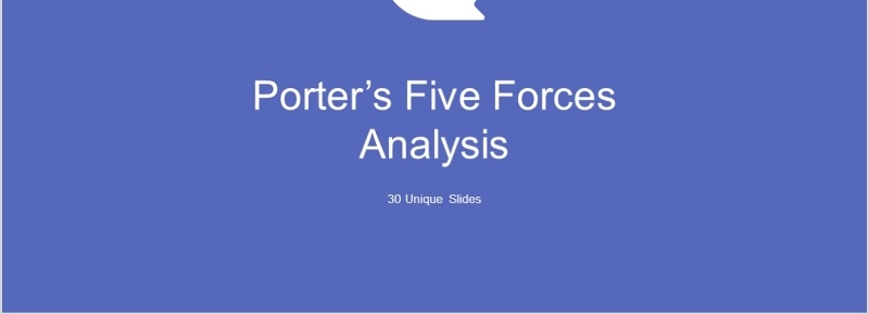 波特五力PPT模板信息图表Porter's Five Forces analysis powerpoint