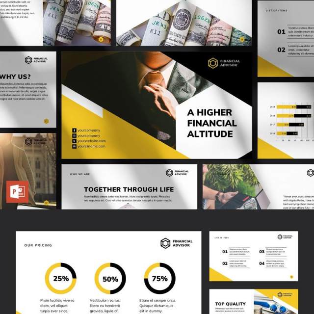 金融理财财务顾问PPT版式模板Financial Advisor PowerPoint Presentation Template