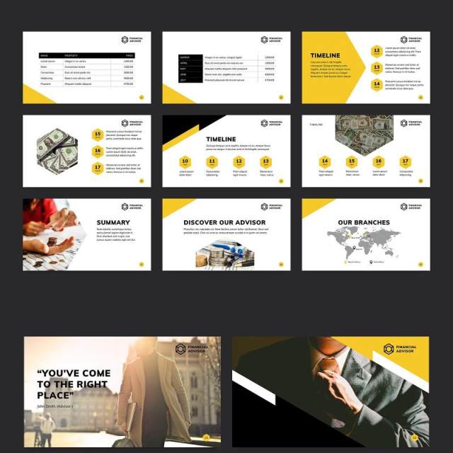 金融理财财务顾问PPT版式模板Financial Advisor PowerPoint Presentation Template 金融理财财务顾问PPT版式模板Financial Advisor PowerPoint Presentation Template