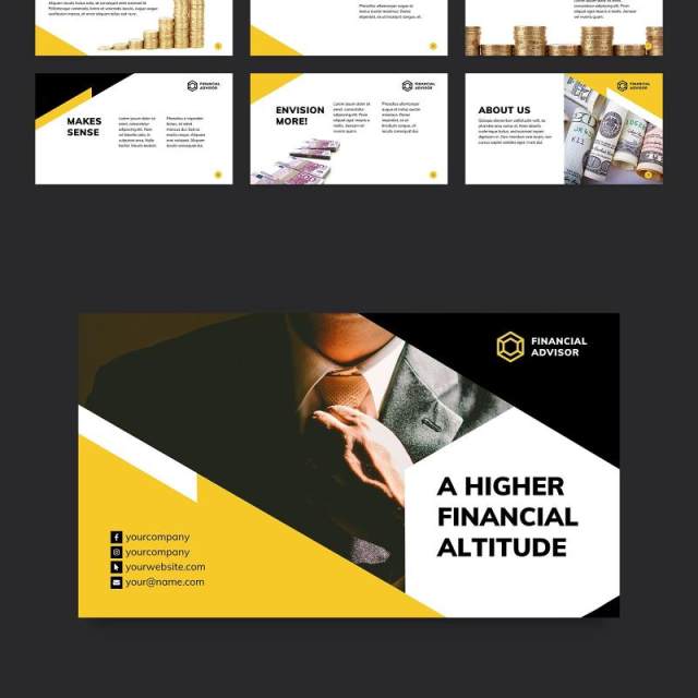 金融理财财务顾问PPT版式模板Financial Advisor PowerPoint Presentation Template