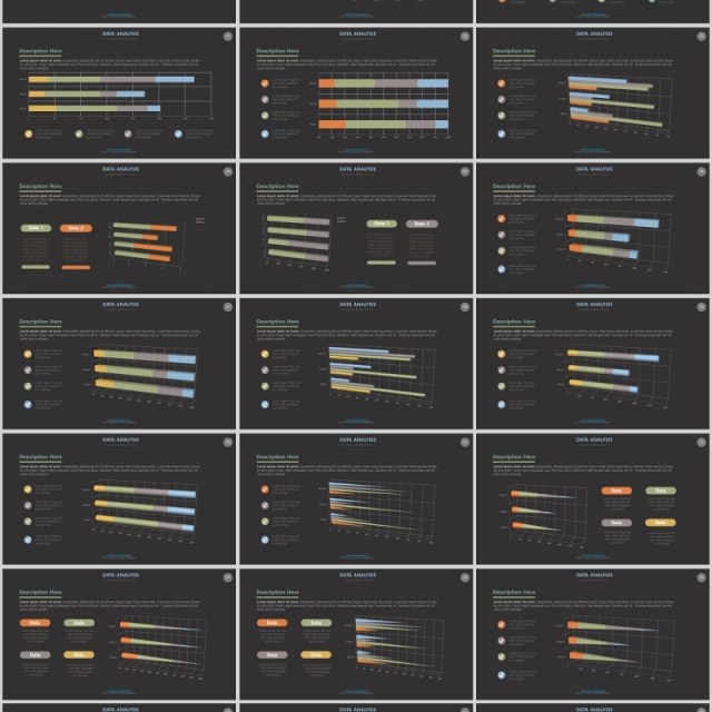 柱状图数据分析PPT信息图表Data Analysis Powerpoint