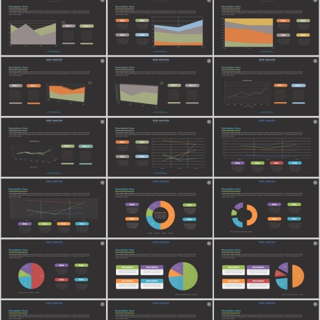 柱状图数据分析PPT信息图表Data Analysis Powerpoint