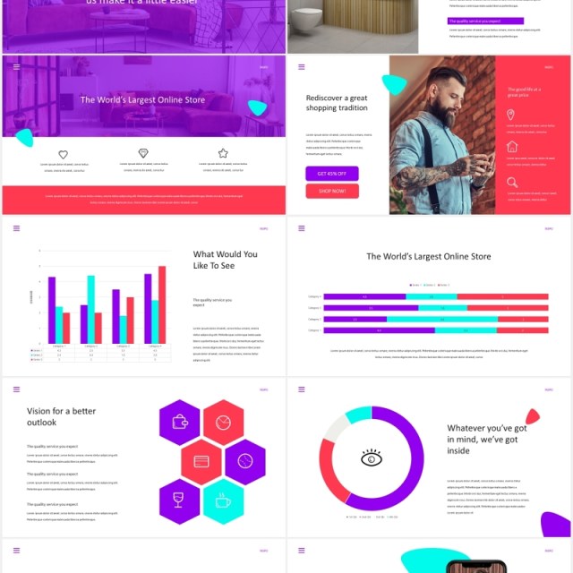 时尚公司宣传介绍PPT模板inspo stylish powerpoint template