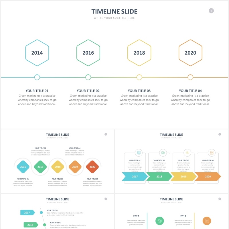 实用时间线企业发展时间轴PPT信息图表素材Timeline Powerpoint Slides