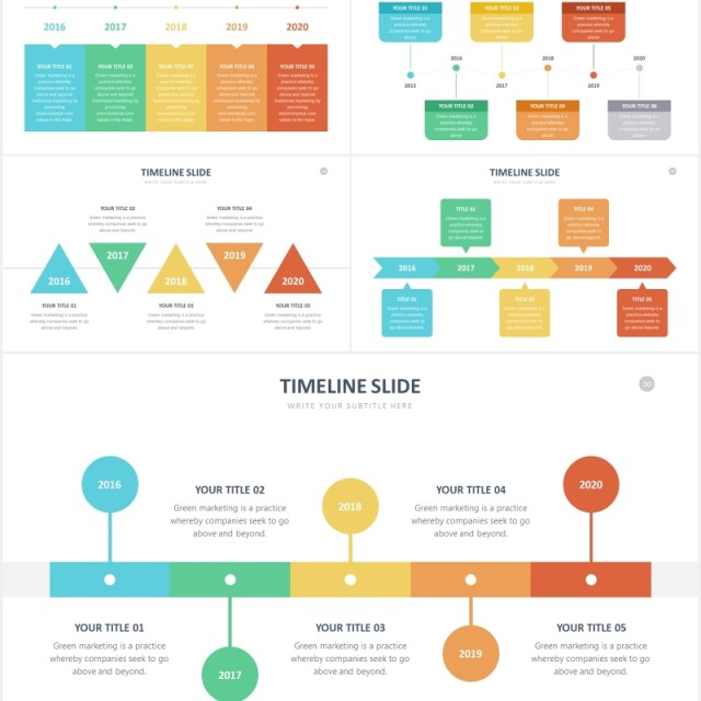 实用时间线企业发展时间轴PPT信息图表素材Timeline Powerpoint Slides