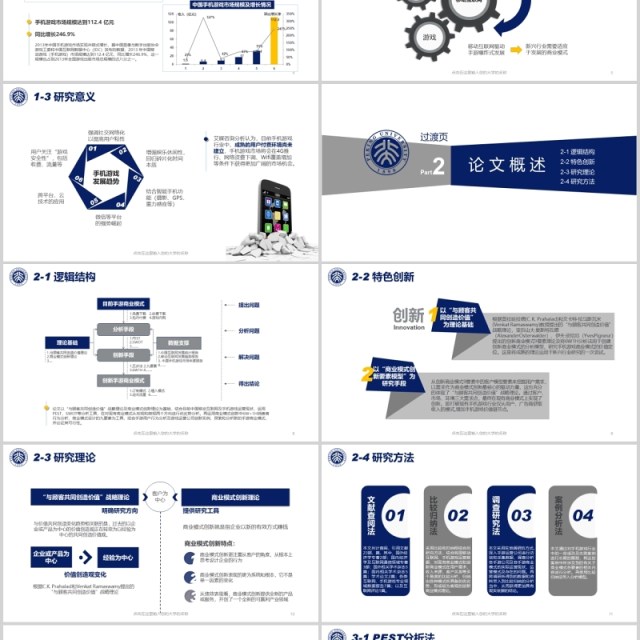蓝色实用研究生毕业设计论文答辩报告PPT模板15)