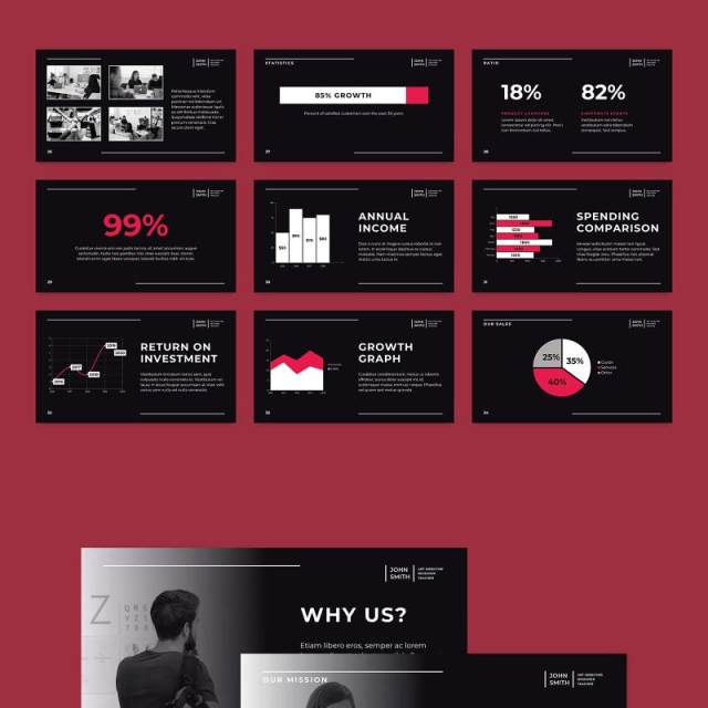 艺术总监美术指导PPT图片排版版式模板（不含摄影图）Art Director PowerPoint Presentation Template