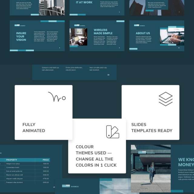 商业网络业务布局PPT模板不含照片Business Network PowerPoint Presentation Template