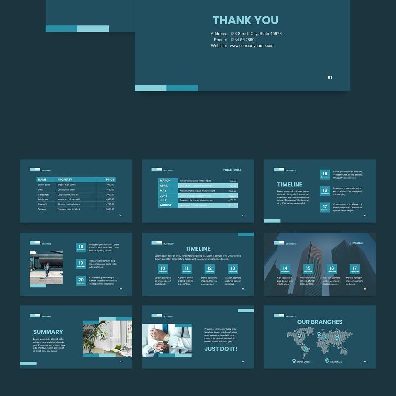 商业网络业务布局PPT模板不含照片Business Network PowerPoint Presentation Template