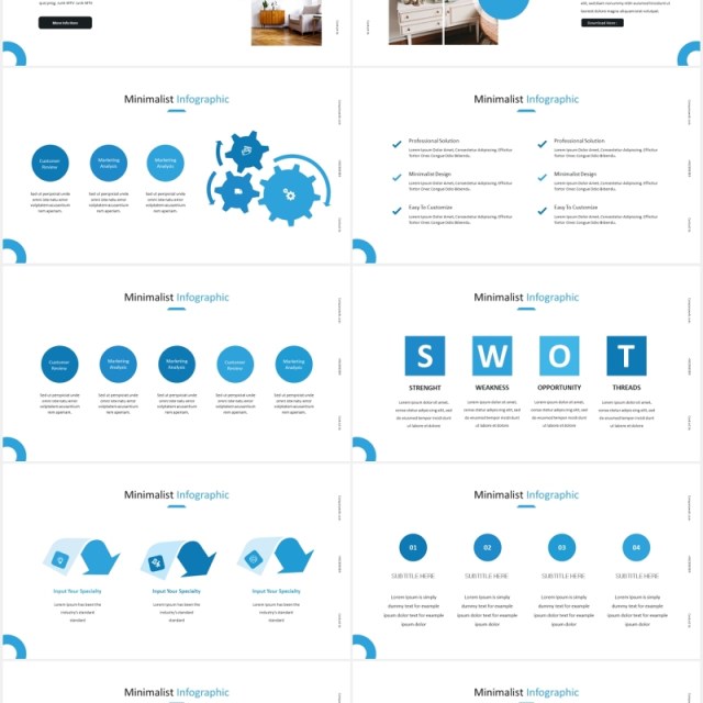 国外简约家装室内设计PPT模板Minalist Powerpoint Template