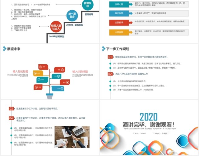 简约个人工作述职报告总结PPT模板