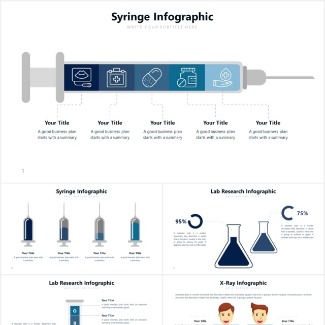 医疗医院信息图表PPT素材Healthcare Slides V1 Powerpoint Template