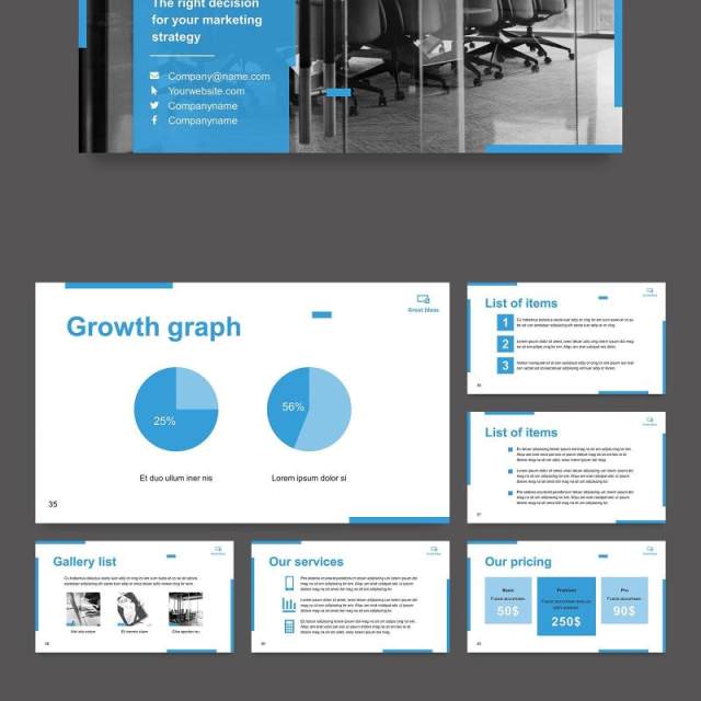 创意营销公司商业战略计划报告PPT模板不含照片Marketing Firm PowerPoint Presentation Template