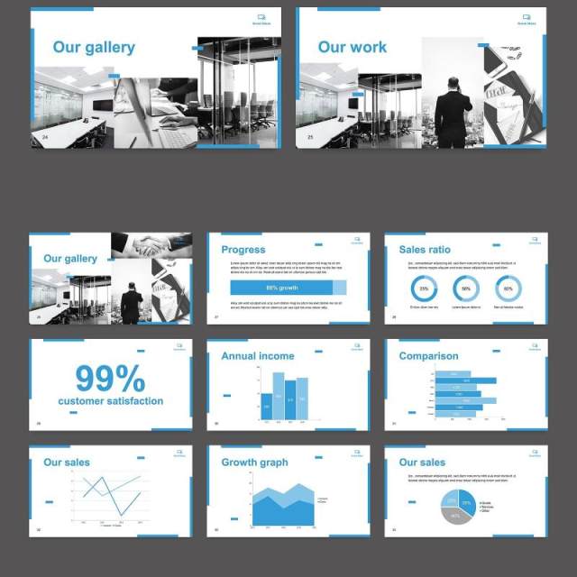 创意营销公司商业战略计划报告PPT模板不含照片Marketing Firm PowerPoint Presentation Template