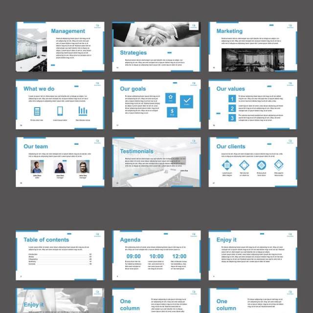 创意营销公司商业战略计划报告PPT模板不含照片Marketing Firm PowerPoint Presentation Template