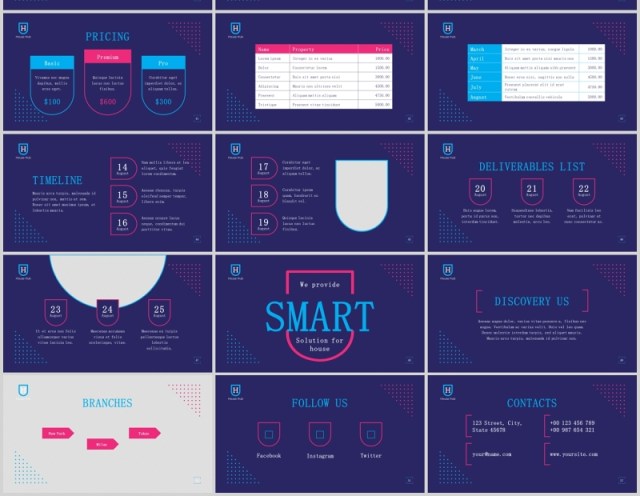 智能家居PPT版式模板Smart House PowerPoint Presentation Template