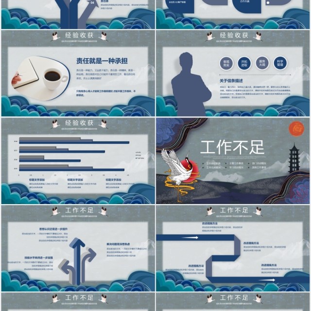 国潮风述职报告PPT模板 国潮风述职报告PPT模板