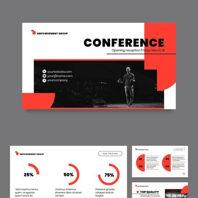 大型研讨会论坛会议发布会PPT版式模板Conference PowerPoint Presentation Template