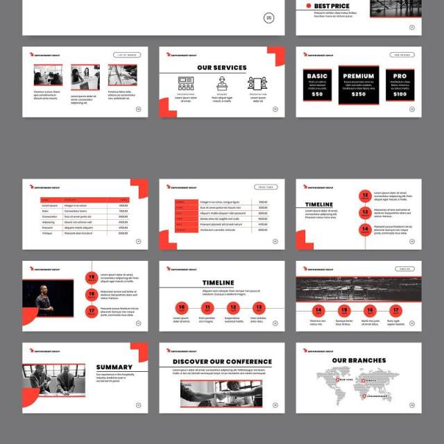 大型研讨会论坛会议发布会PPT版式模板Conference PowerPoint Presentation Template