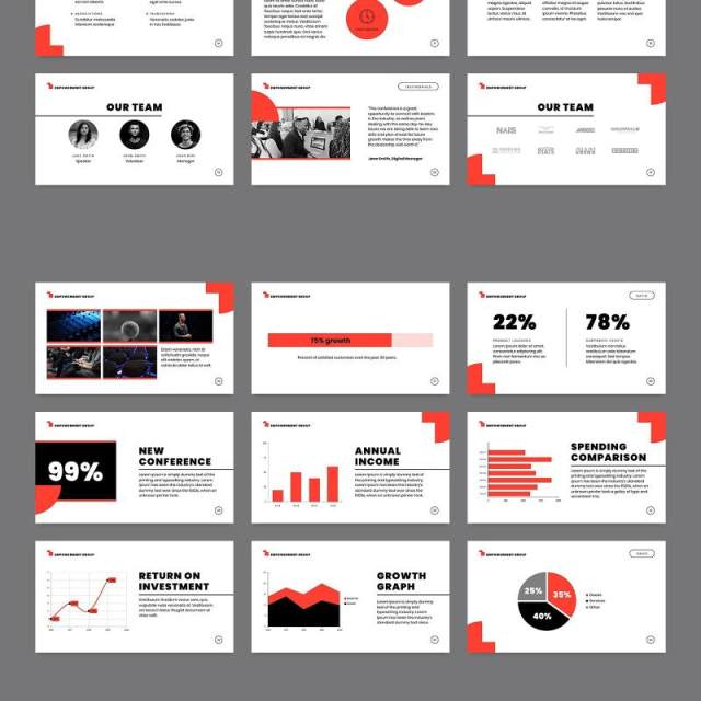 大型研讨会论坛会议发布会PPT版式模板Conference PowerPoint Presentation Template