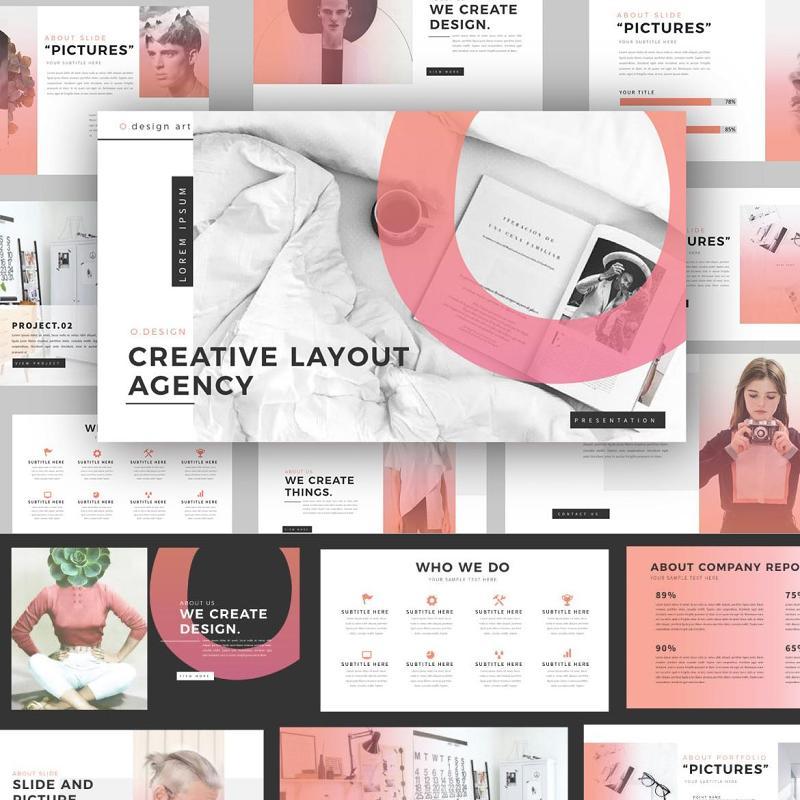 时尚简约PPT模板版式设计（不含摄影图）IPSUM - Powerpoint