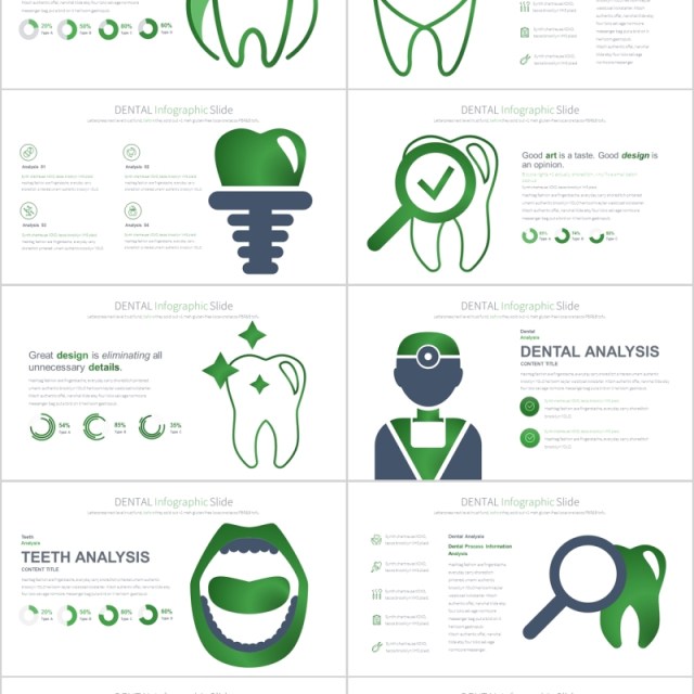 牙科主题PPT幻灯片信息图表 DENTAL PowerPoint Infographics Slides 牙科主题PPT幻灯片信息图表 DENTAL PowerPoint Infographics Slides