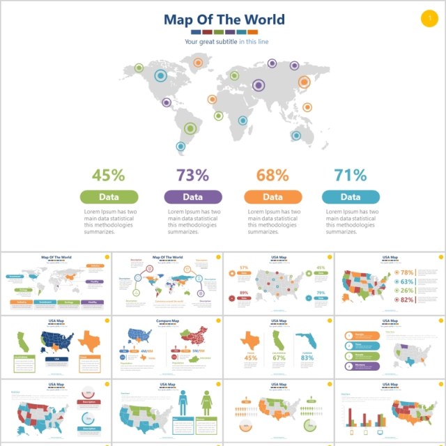 273页世界地图各个国家PPT素材模板演示Map Presentation_273 Slide_16x9