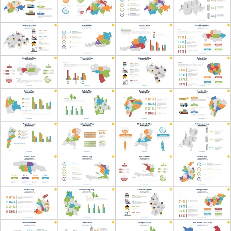 273页世界地图各个国家PPT素材模板演示Map Presentation_273 Slide_16x9