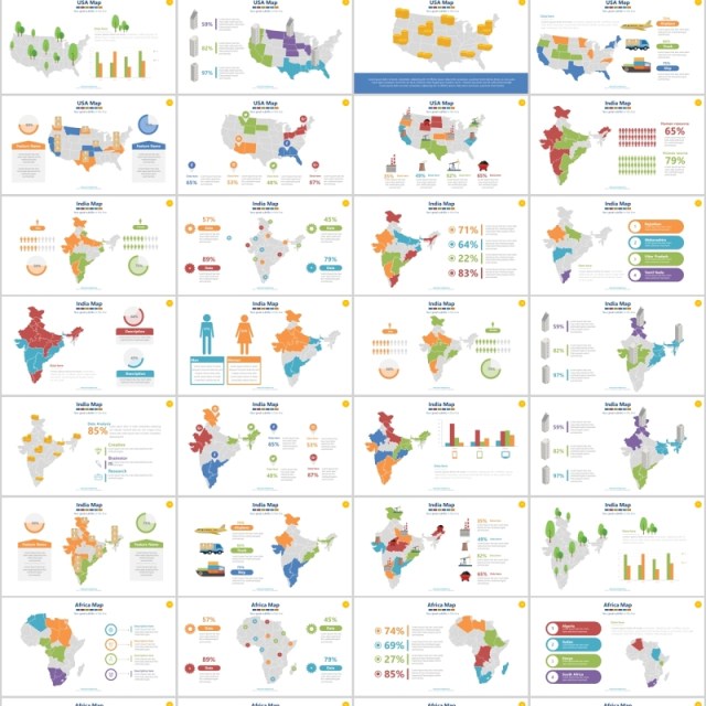 273页世界地图各个国家PPT素材模板演示Map Presentation_273 Slide_16x9