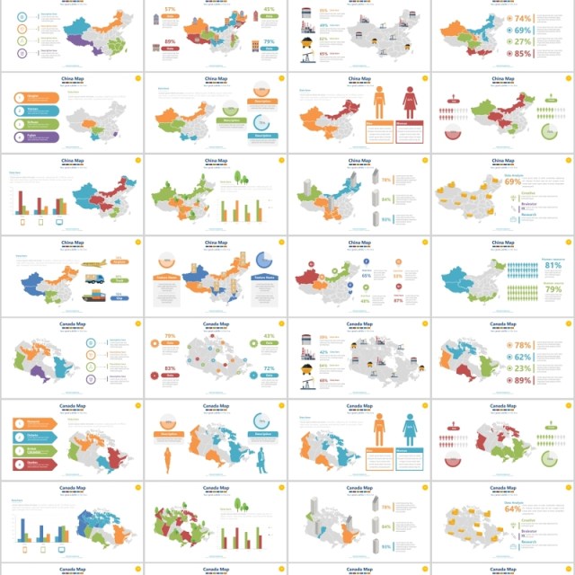 273页世界地图各个国家PPT素材模板演示Map Presentation_273 Slide_16x9