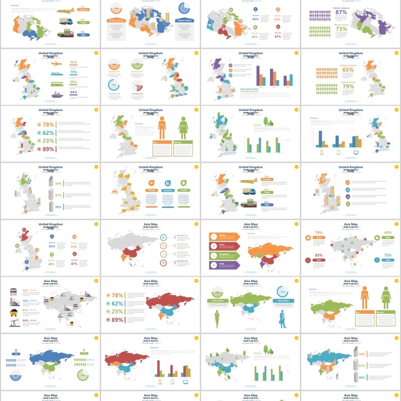 273页世界地图各个国家PPT素材模板演示Map Presentation_273 Slide_16x9