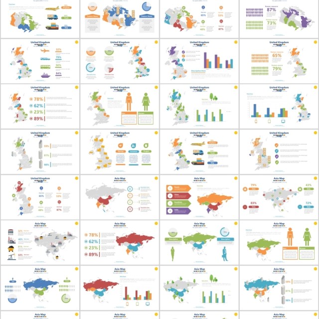 273页世界地图各个国家PPT素材模板演示Map Presentation_273 Slide_16x9