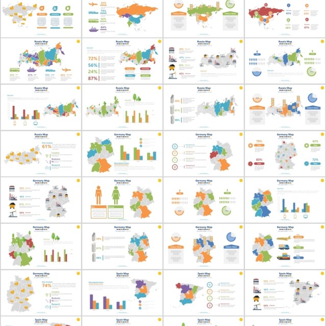 273页世界地图各个国家PPT素材模板演示Map Presentation_273 Slide_16x9