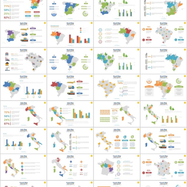 273页世界地图各个国家PPT素材模板演示Map Presentation_273 Slide_16x9