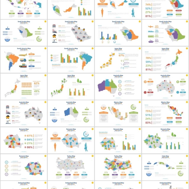 273页世界地图各个国家PPT素材模板演示Map Presentation_273 Slide_16x9