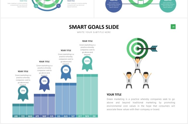 公司企业运营市场目标计划插画信息图表PPT素材Goals Slides Powerpoint Template