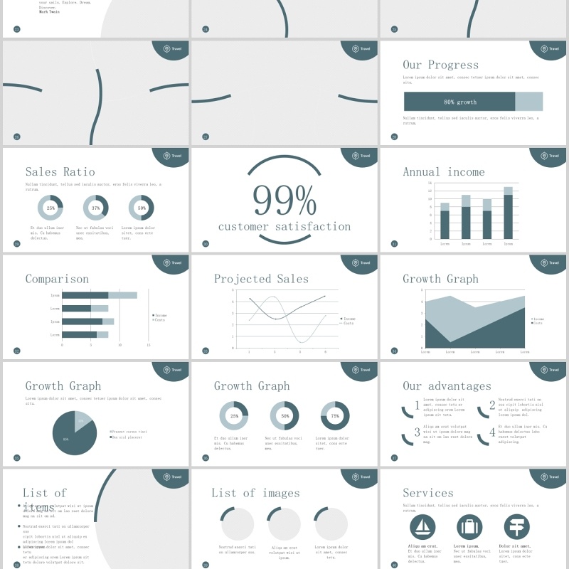 旅行社旅游公司宣传介绍PPT版式模板Travel Agency PowerPoint Presentation Template