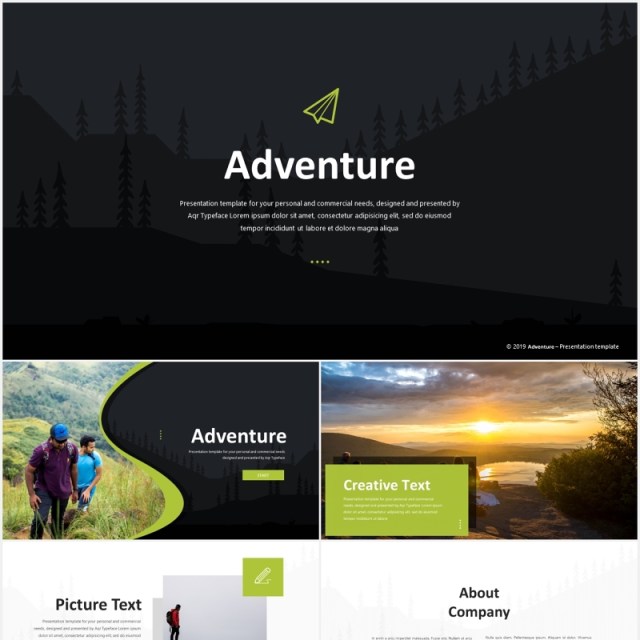 户外旅游探险PPT模板adventure powerpoint template